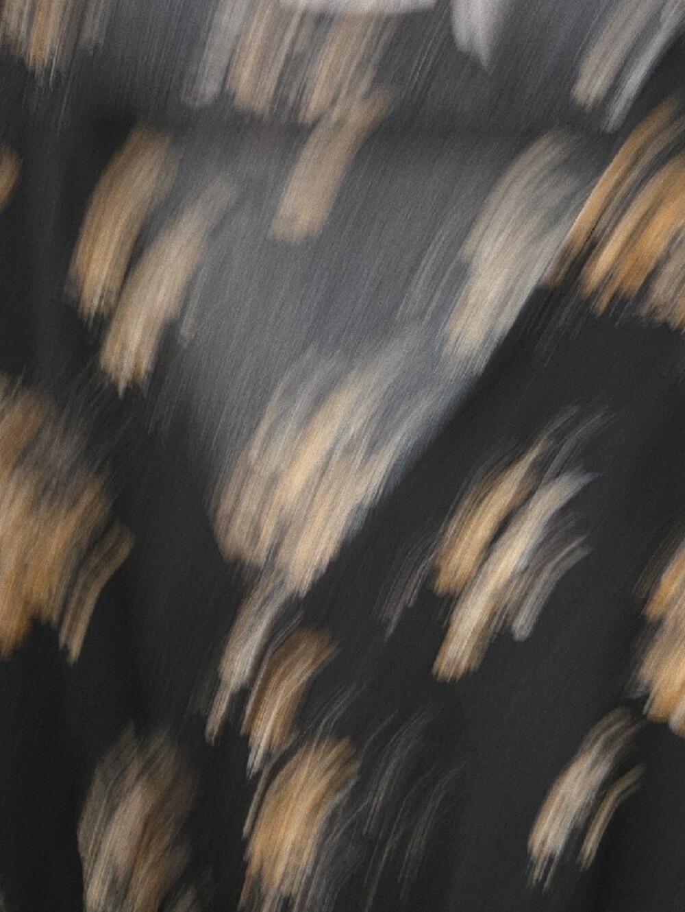 Tie-Front Floral Blouse in Black and Yellow - Picture 5 of 6